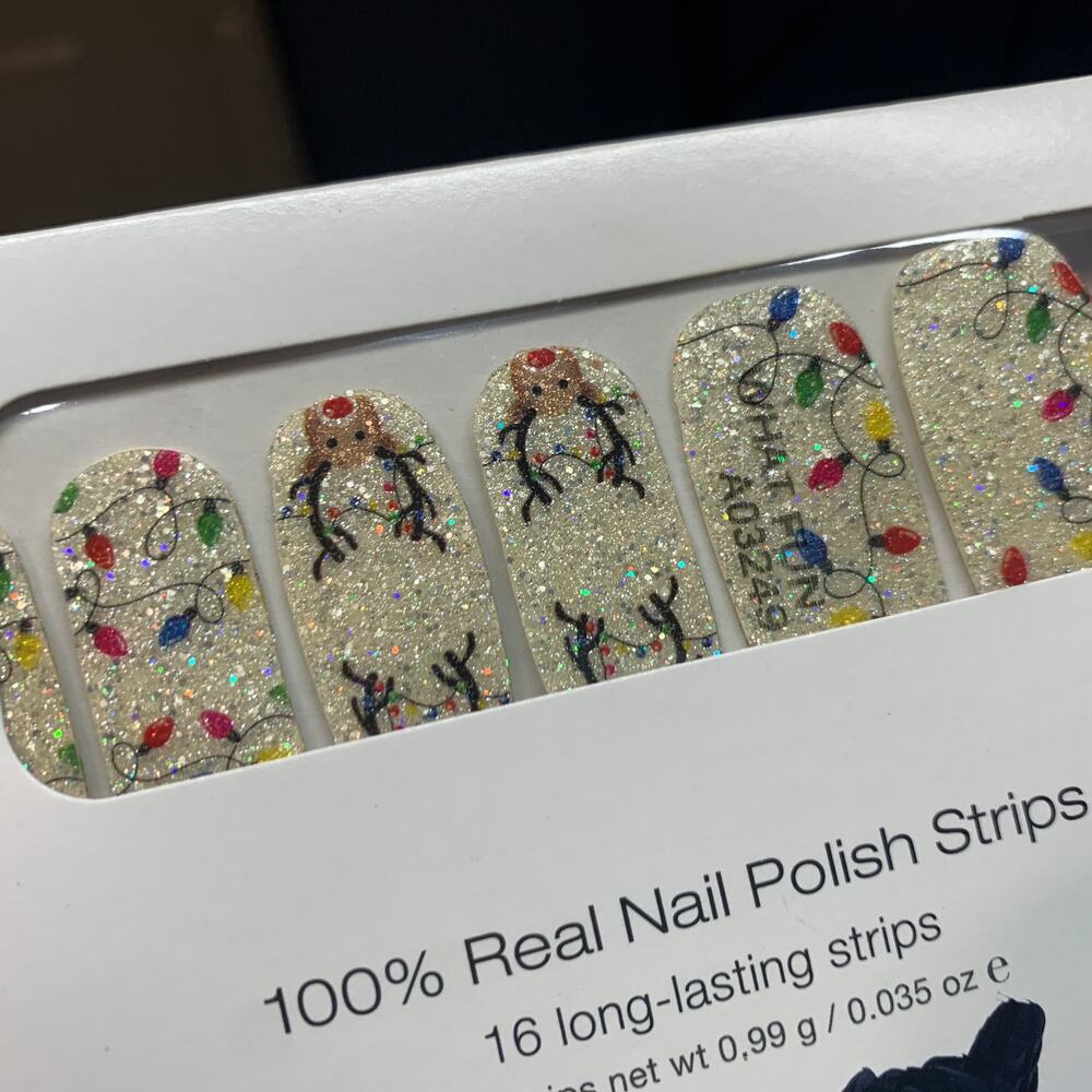 NIP Color Street YULE BE JOLLY FDS549 Christmas glitter nail polish strips wraps
